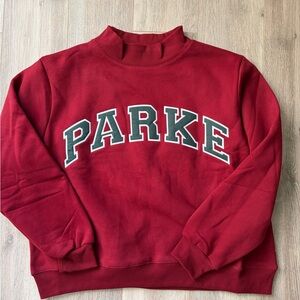 Parke Fleece Holiday Varsity Mockneck